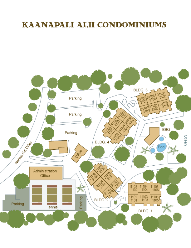 Kaanapali Alii: Site Map