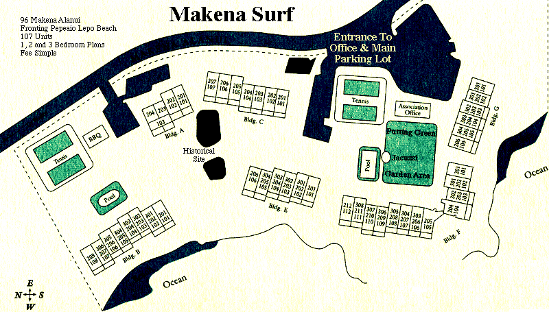 Makena Surf: Site Map