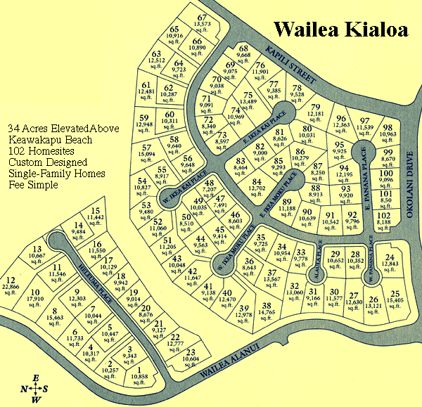 Wailea Kialoa Site Map