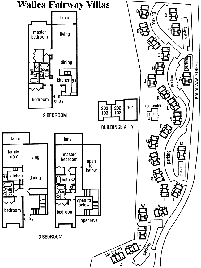 Wailea Fairway Villas: Site Map