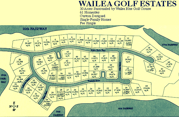 Wailea Golf Estates Site Map